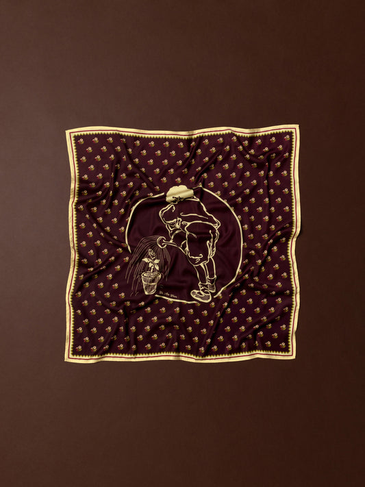 BANDANA SCARF - LITTLE GARDENER PLUM