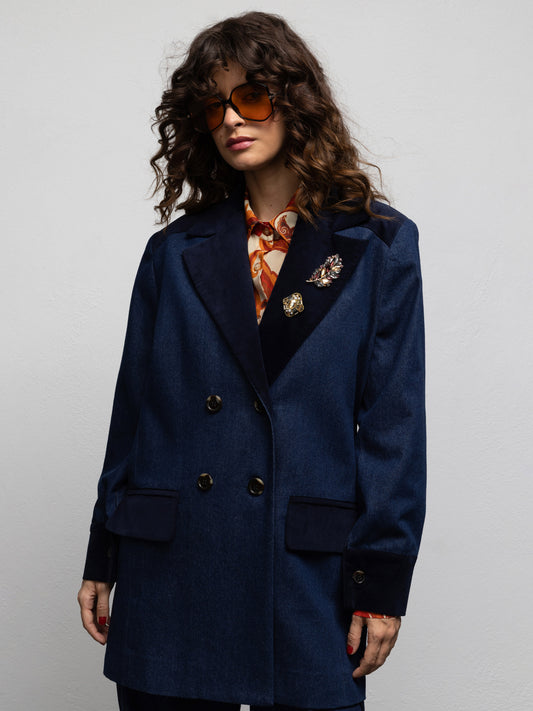 STEVE BLAZER - DENIM BLUE