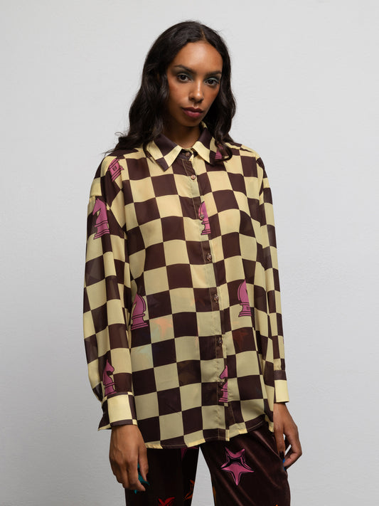 FREDDIE SHIRT - CHESS YELLOW