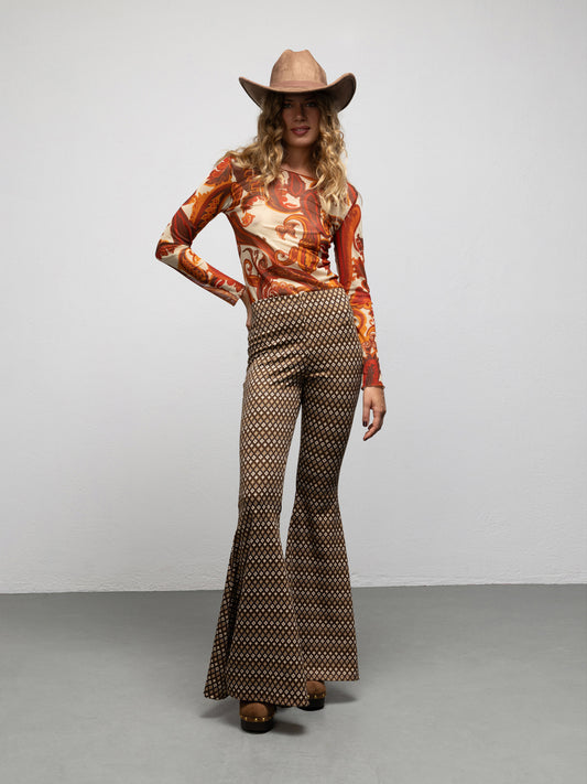 REMIX TOP - PAISLEY CREAM