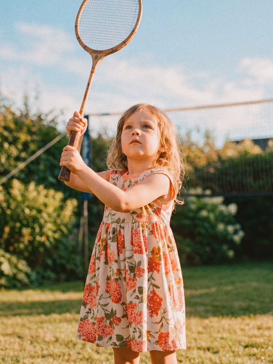 KIDS SLEEVELESS COTTON DRESS - ORTANSIES IVORY