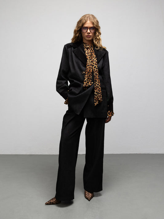 STEVE BLAZER - DENIM BLACK