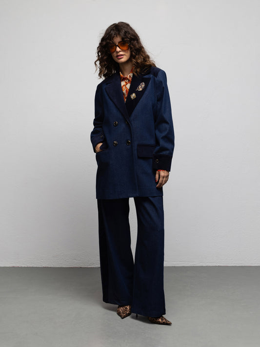 STEVE BLAZER - DENIM BLUE