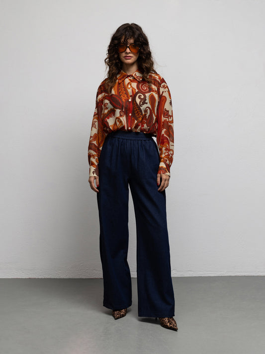 FREDDIE SHIRT - PAISLEY CREAM