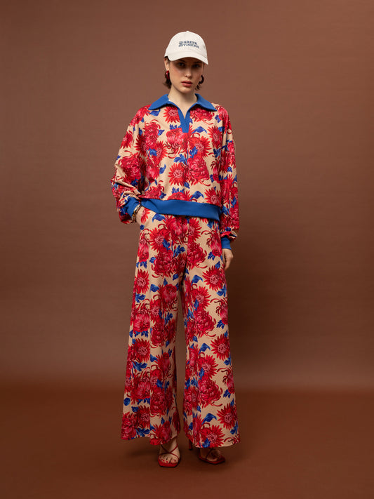 FUTTER TRACK PANTS - CHRYSANTHEMA BEIGE
