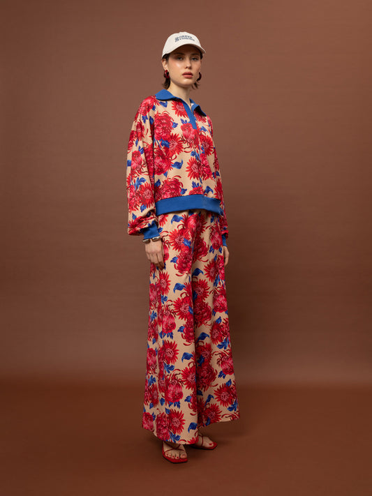 FUTTER TRACK PANTS - CHRYSANTHEMA BEIGE