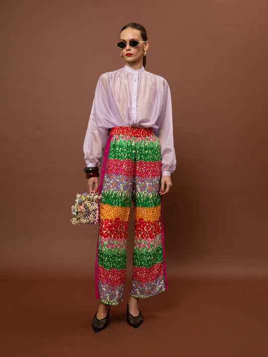 MAO-COLLAR SHIRT - LILAC